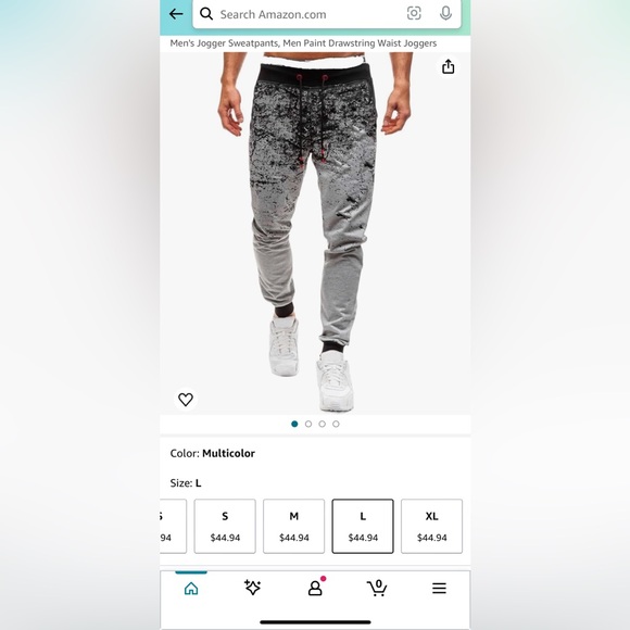 Men’s Paint Splash Drawstring Waist Sweatpants *NEW* - Picture 5 of 5